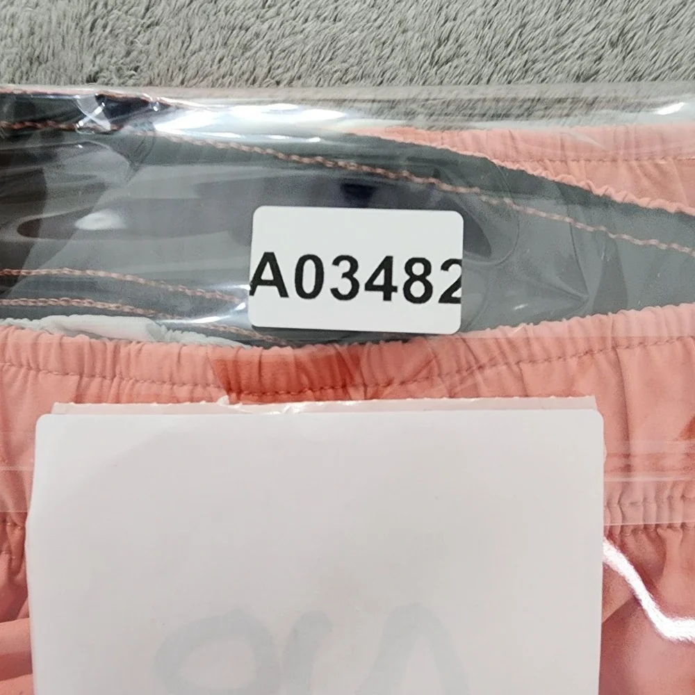 Nautica Swim Shorts Mens L Orange Peach Lined Drawstring Pockets Quick Dry Beach